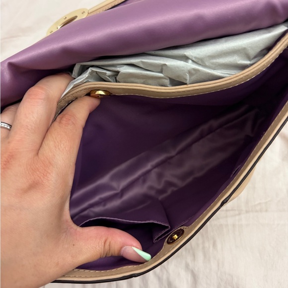 Coach Tan Shoulder Bag with Gold Accents - Picture 12 of 13